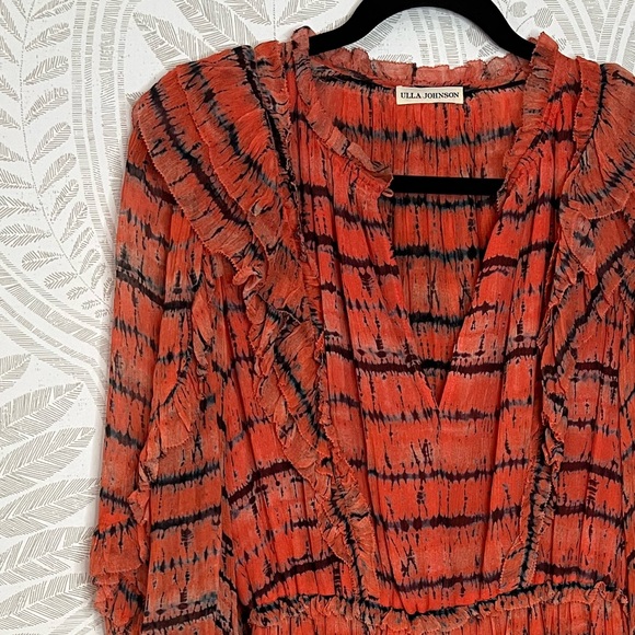 Ulla Johnson Aberdeen Silk Mini Dress Size 6 EUC - Picture 6 of 11